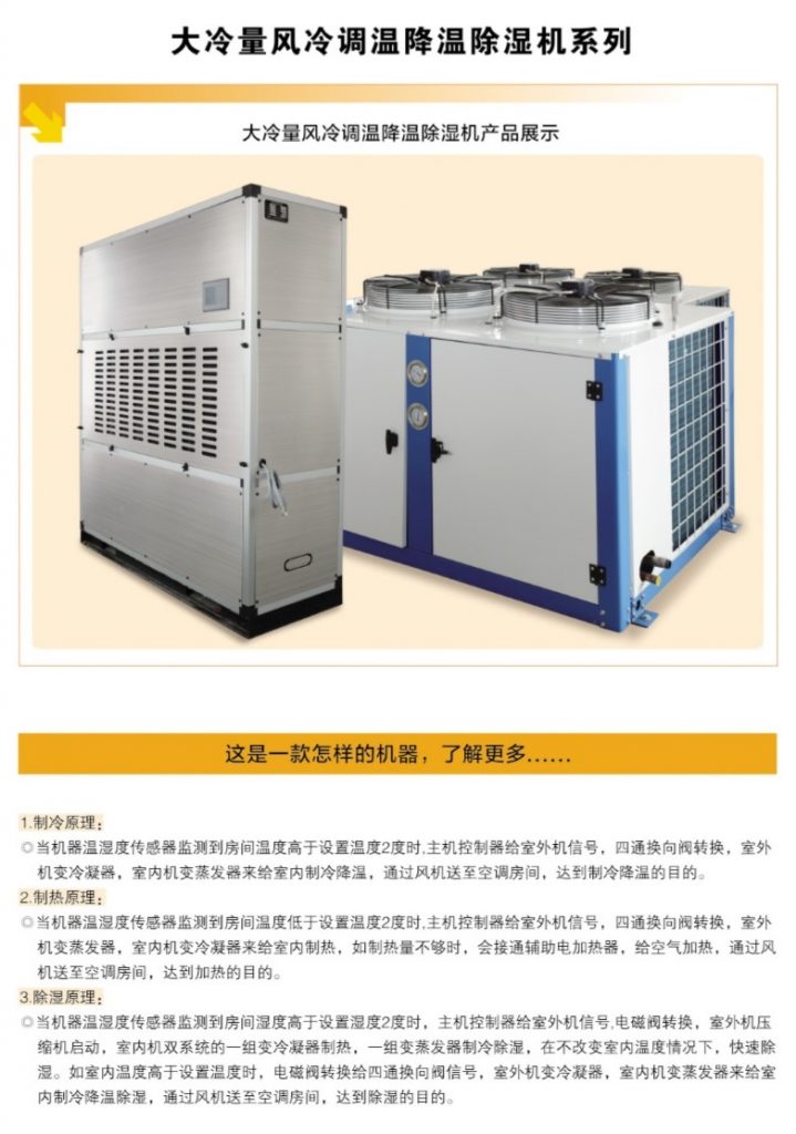 大冷量調溫降溫除濕機